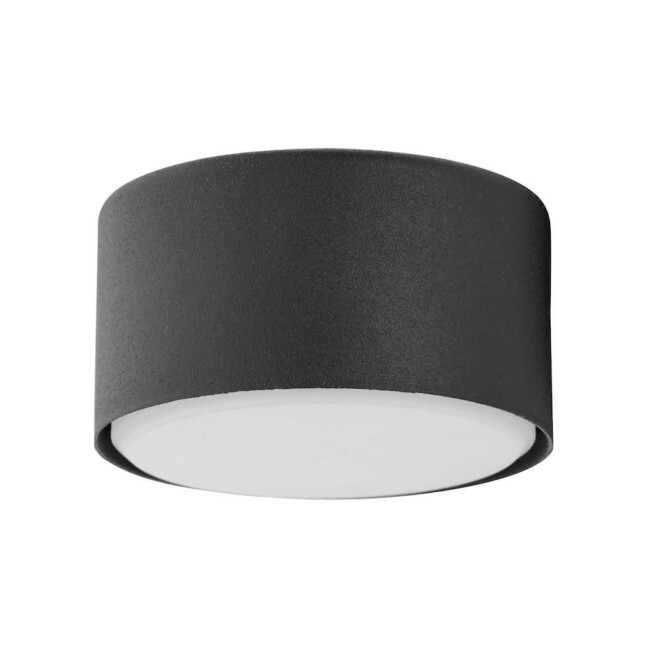 Czarna lampa sufitowa, minimalistyczna