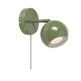 Zielony kinkiet metalowy Pops z regulowaną głowicą GU10