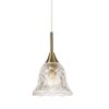 Lampa wisząca Luna w kolorze antycznego mosiądzu z kryształowym kloszem