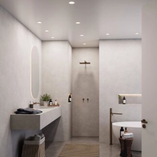 Białe oczko sufitowe Dorado - Nordlux - moduł LED, IP65, do łazienki