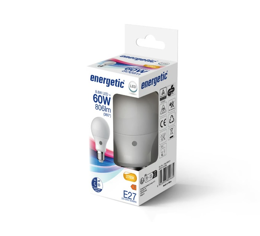 Żarówka LED E27 z czujnikiem zmierzchu 2700K