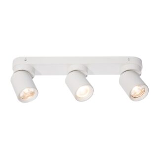 Biała lampa sufitowa Pointa 3 z trzema regulowanymi reflektorami
