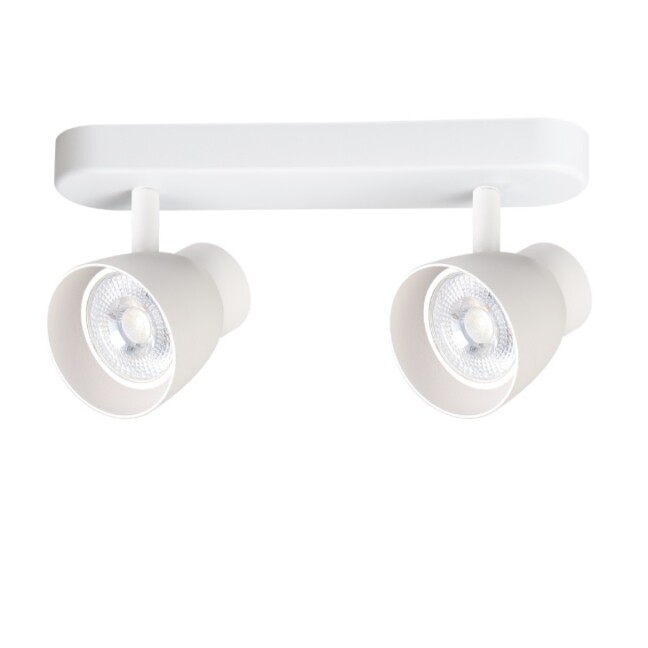 Lampa sufitowa Dravo 2 biała z dwoma regulowanymi reflektorami GU10