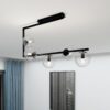 Lampa sufitowa Soma 5 czarna z pięcioma szklanymi kloszami E14
