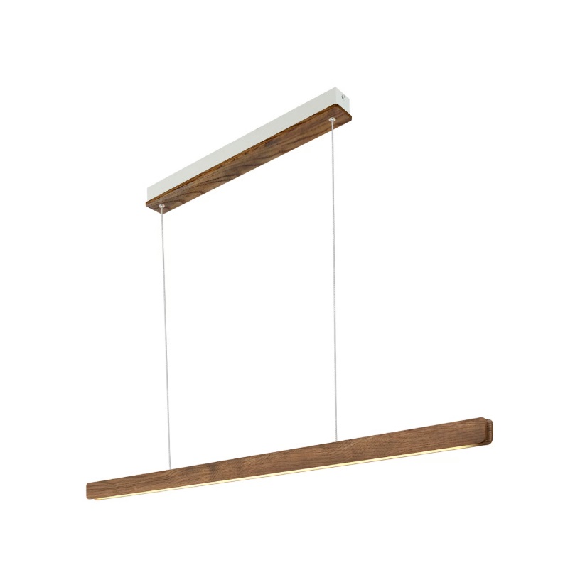 Drewniana lampa wisząca Ilgas LED 115 cm z jesionu - naturalne wykończenie