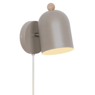 Kinkiet ścienny Gaston jasnobrązowy z regulowanym kloszem