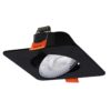Kwadratowe czarne oczko sufitowe LED Plus – ruchome, regulacja mocy i barwy światła