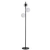 Lampa podłogowa Dorado czarna z trzema białymi kulami G9