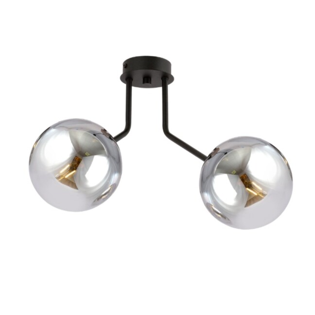 Lampa sufitowa Nova 2 Emibig z grafitowymi kloszami 2-punktowa