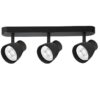 Lampa sufitowa Dravo 3 czarna z trzema regulowanymi spotami GU10
