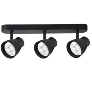 Lampa sufitowa Dravo 3 czarna z trzema regulowanymi spotami GU10