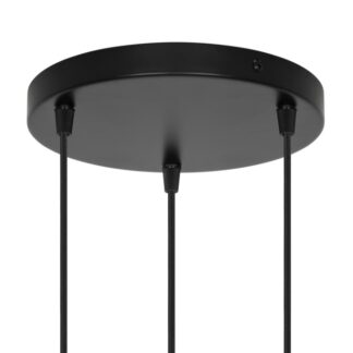 Podsufitka Luana czarna na trzy lampy wiszące