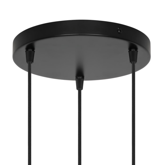 Podsufitka Luana czarna na trzy lampy wiszące