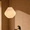 Lampa wisząca Maluca z mlecznego, plisowanego szkła opalowego - Nordlux