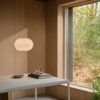 Lampa wisząca Aviana Nordlux z mlecznego szkła - ozdobny klosz