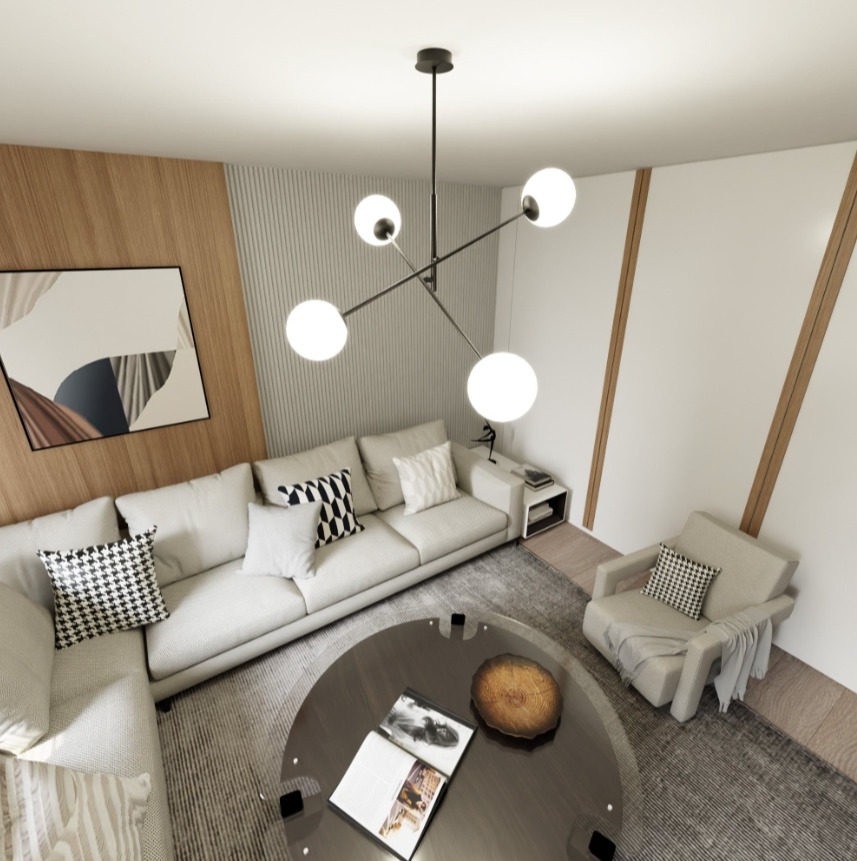 Czarny żyrandol Linear 4 z białymi szklanymi kulami E14