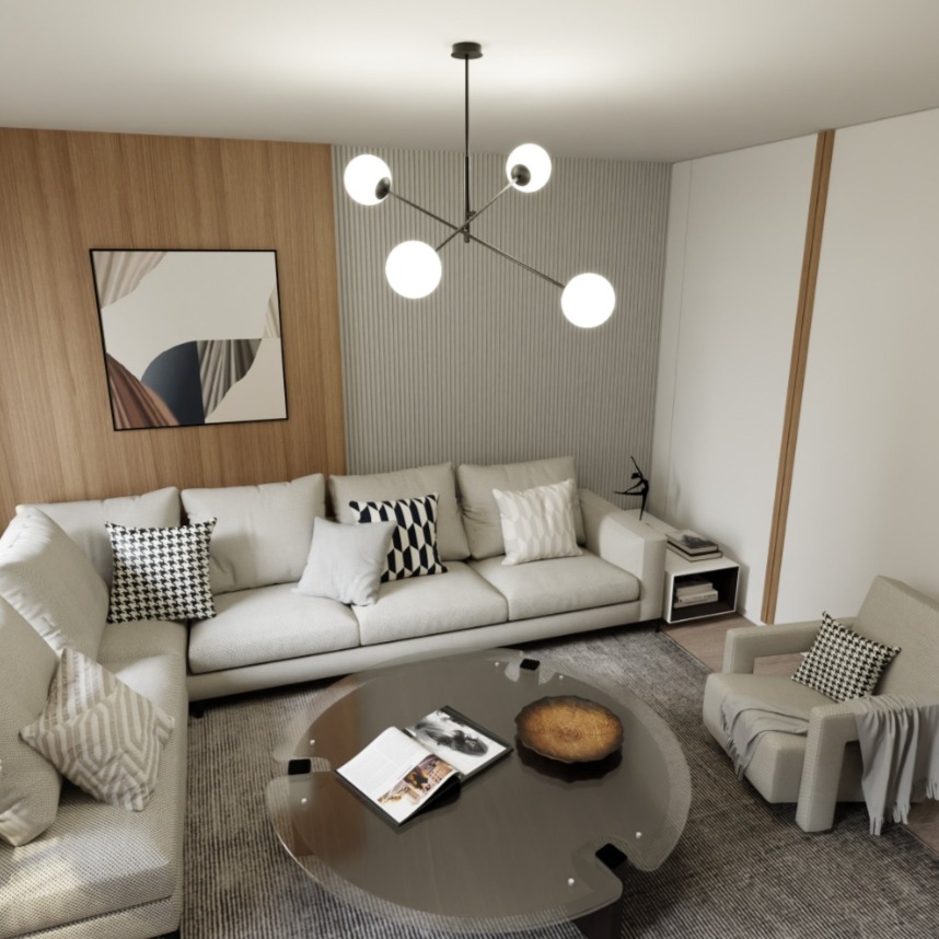 Czarny żyrandol Linear 4 z białymi szklanymi kulami E14