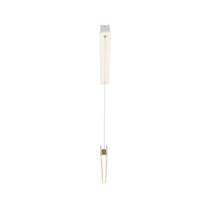 Drewniana lampa wisząca Ilgas LED 115 cm biała 47W 3000K