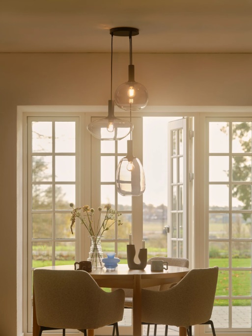 Podsufitka Luana czarna na trzy lampy wiszące