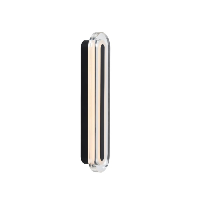 Kinkiet łazienkowy LED Cavara czarny 11W 3000–4000K