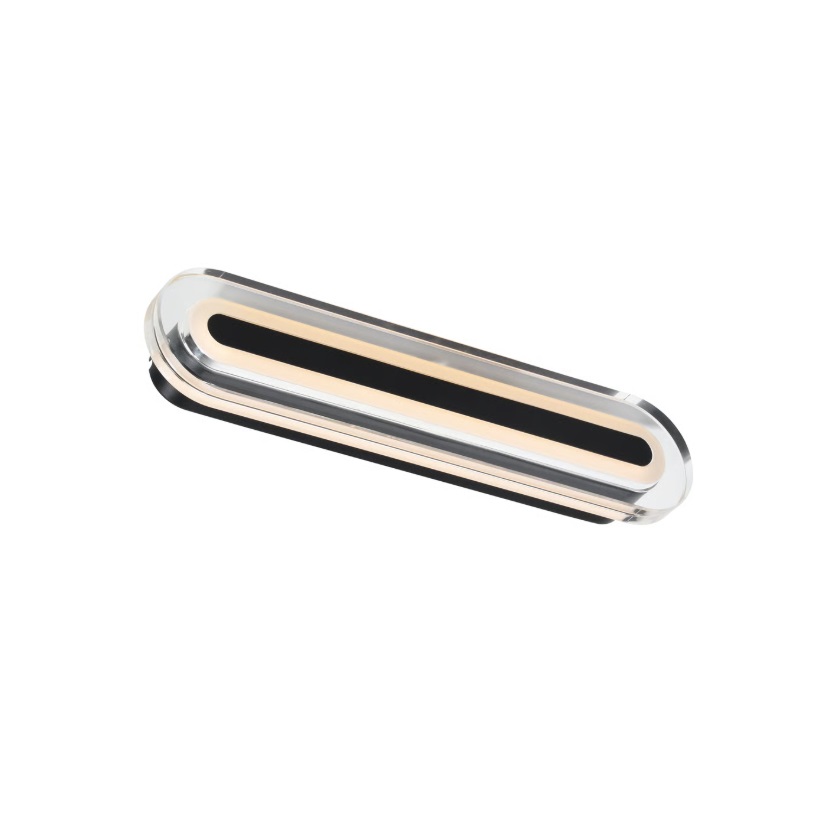 Kinkiet łazienkowy LED Cavara czarny 11W 3000–4000K