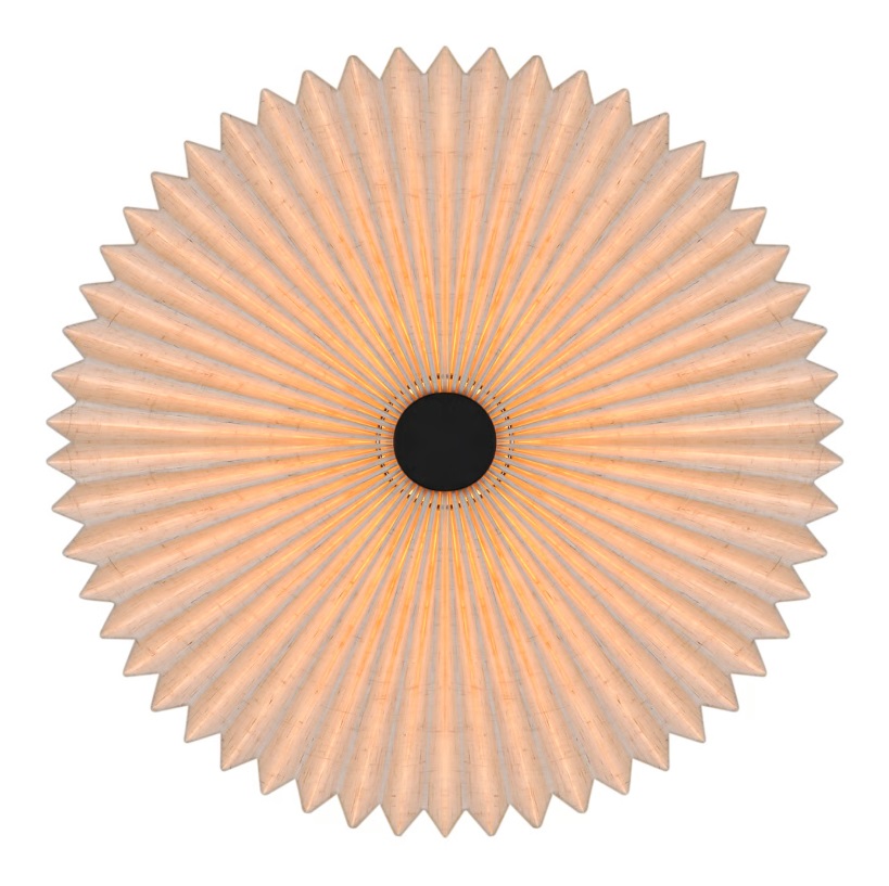 Lampa wisząca Vivienne 40 beżowa – plisowany abażur tkaninowy w stylu boho E27