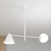 Lampa sufitowa z kloszem stożek i szklaną kulą - Emibig Hermes 2