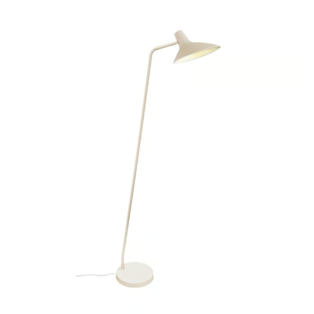 Beżowa lampa podłogowa Darci z regulowanym kloszem - duński design