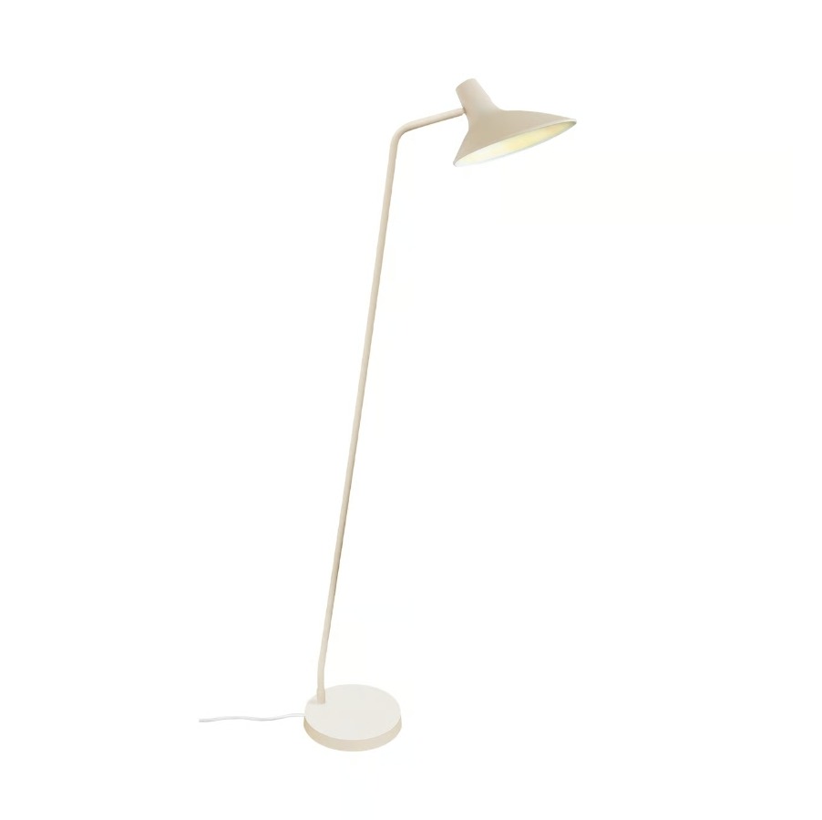 Beżowa lampa podłogowa Darci z regulowanym kloszem - duński design