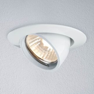 Białe regulowane oczko sufitowe Hightec GU5.3 50W wpuszczane