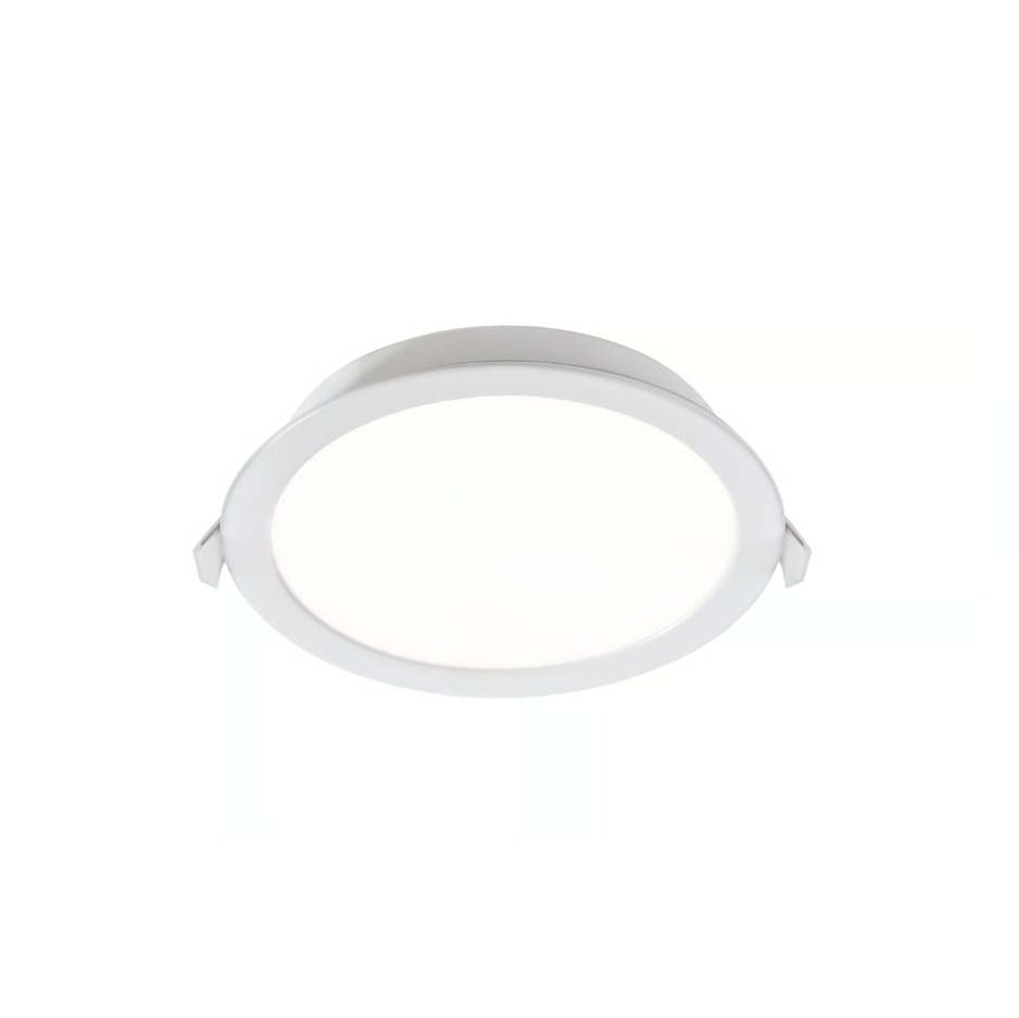 Biały downlight LED Manacor 18, wpuszczany do łazienki, IP44, 1100 lm