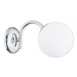 Kinkiet ścienny Nol chrom z mleczną szklaną kulą E14 1x40W