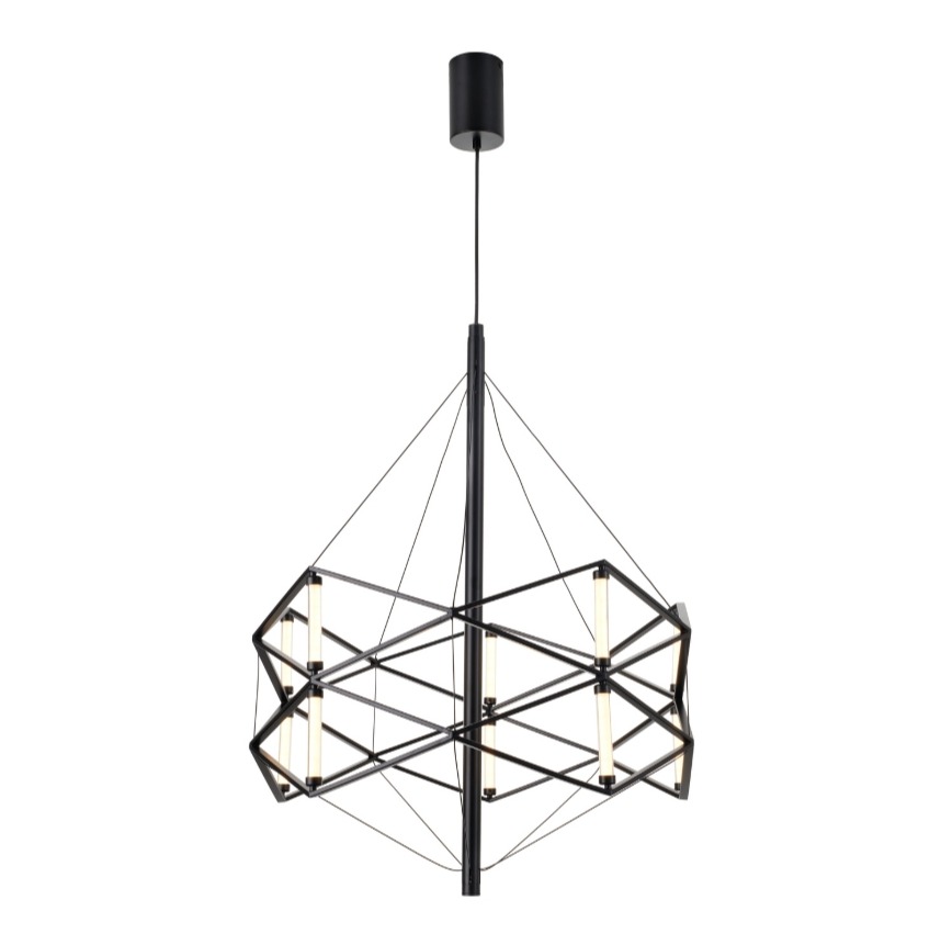 Czarna lampa wisząca geometryczna LED nad stół Space 60