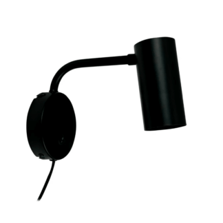 Czarny kinkiet Skagerrak z regulowaną tubą i włącznikiem