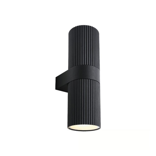 Kinkiet zewnętrzny Kyklop Ripple Maxi czarny 2x E27 IP54