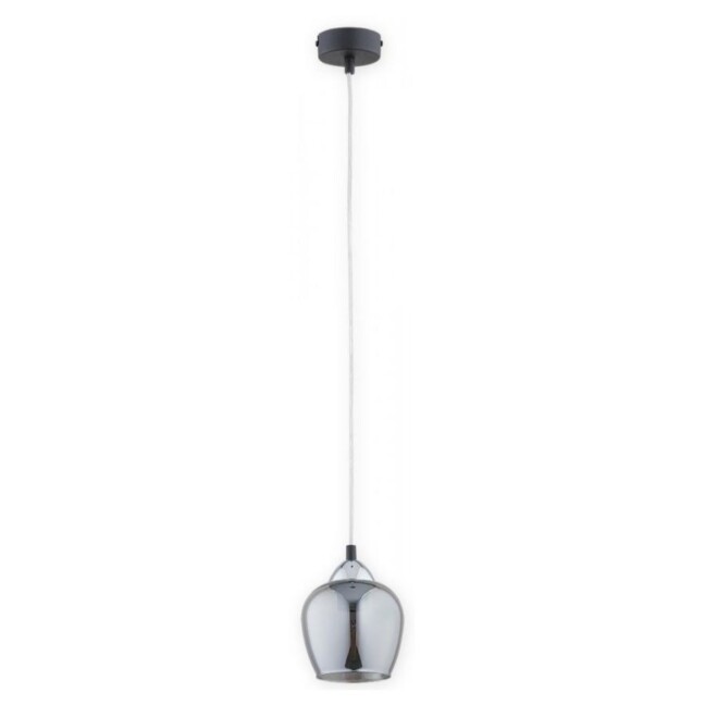 Lampa wisząca Margo czarna z grafitowym kloszem kula E27
