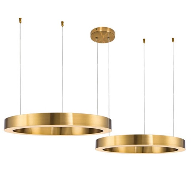 Nowoczesna lampa wisząca dwa ringi LED Circle 2 60+60