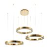 Lampa LED z trzech ringów 60 cm polerowane złoto Circle 3 60+60+60
