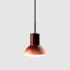 Lampa wisząca Onda - szklany klosz gradient brzoskwiniowy z żarówką LED