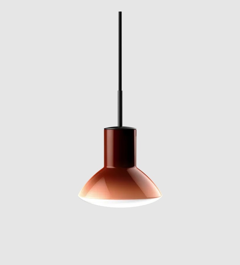 Lampa wisząca Onda - szklany klosz gradient brzoskwiniowy z żarówką LED