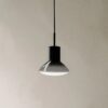 Lampa wisząca Onda - szary gradientowy szklany klosz w kształcie żarówki