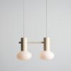 Lampa wisząca Flo 2 Cream z podwójnym opalowym kloszem nad stół
