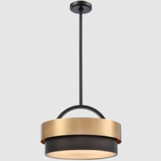 Lampa wisząca Coburg 4 alabastrowa mosiądz i czerń E14