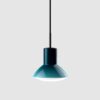 Lampa wisząca Onda - niebieski gradientowy klosz szklany