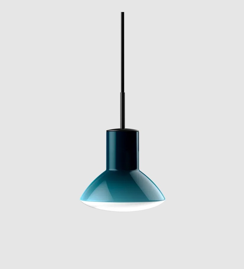 Lampa wisząca Onda – niebieski gradientowy klosz szklany