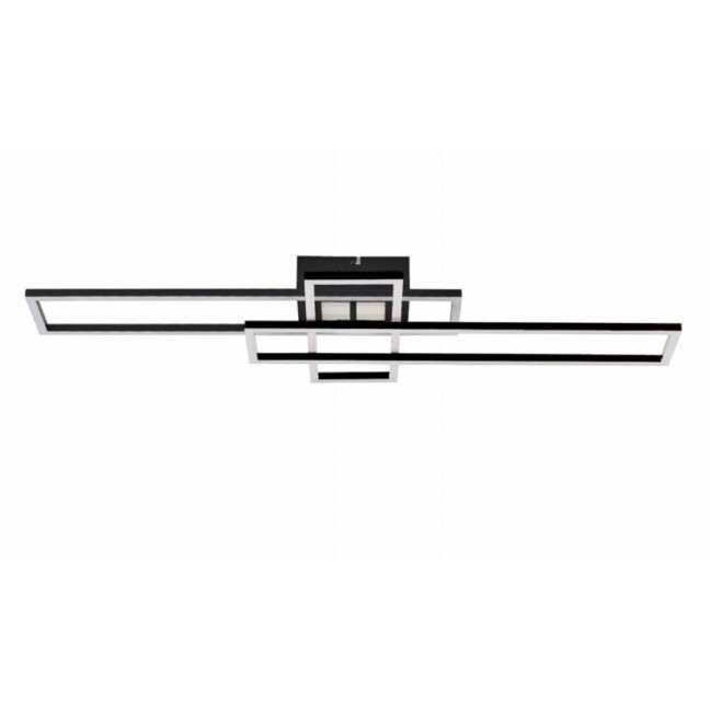 Czarna geometryczna lampa sufitowa LED Lumenz 55W 2300lm