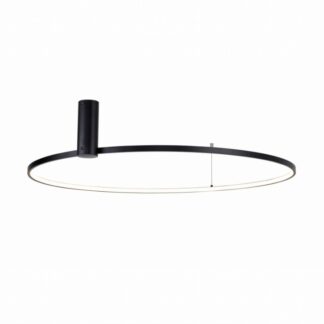 Lampa sufitowa LED Horik 90 czarna – nowoczesna obręcz 40W 3000K
