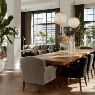 Lampa wisząca Hale czarna z bursztynową szklaną kulą