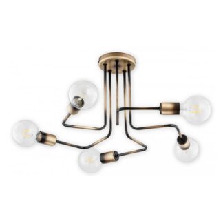 Żyrandol Pixi 5 patyna – nowoczesna lampa sufitowa z 5 źródłami E27