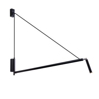 Regulowany kinkiet ścienny Nurh Dohar czarny G9